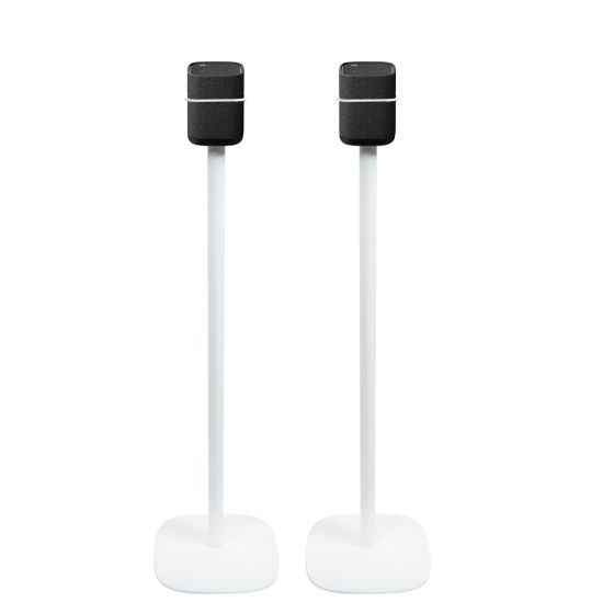 Coppia di piedistalli Vebos con Yamaha True X Speaker 1A Bianco Doppio