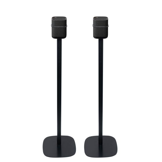Coppia di piedistalli Vebos con Yamaha True X Speaker 1A Nero Doppio