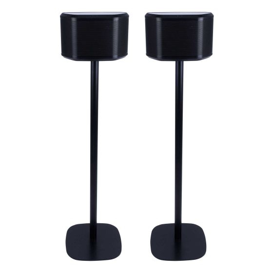 Coppia di piedistalli Vebos con Yamaha WX-030 MusicCast Nero Doppio