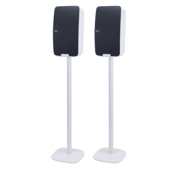 Coppia di piedistalli Vebos con Sonos Five Bianco - Verticale Doppio