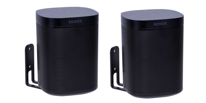 Coppia di supporti a muro Vebos per Sonos One Nero Doppio