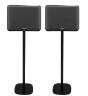 Coppia di piedistalli Vebos con Denon Home 350 Nero Doppio